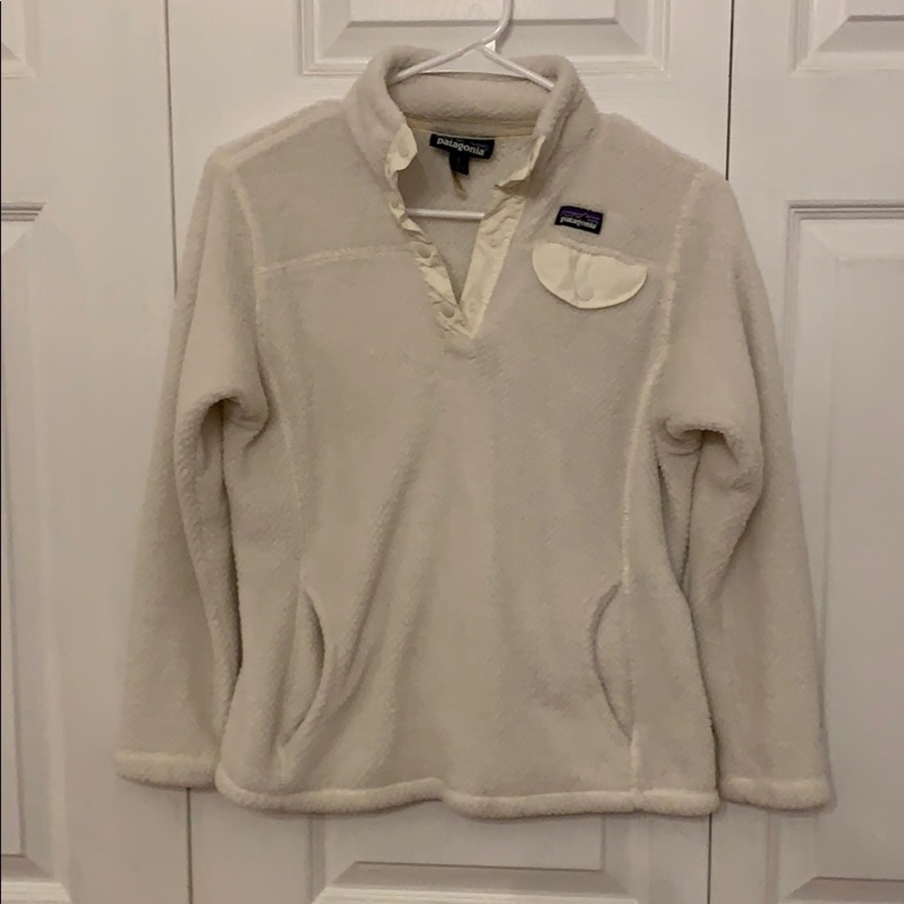 Patagonia pullover white size L (12)